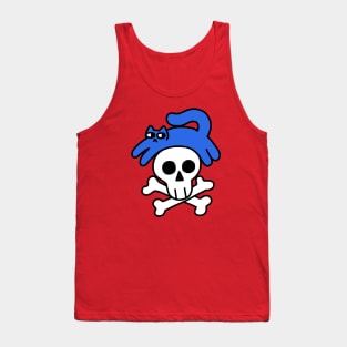 Cat And Skull And Crossbones Tank Top